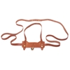 Jouet harnais de cheval en cuir véritable avec les deux brides reliées par un bouton pression en cuivre pour jouer à deux enfants