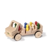 Mini bus en bois massif avec 8 petits personnages de différentes couleurs