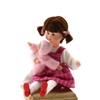 Bambola per casa delle bambole Erna Meyer Lisa seduta con abito rosa e bambola