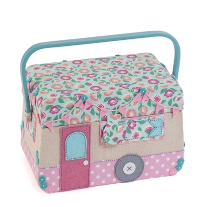 Naaidoos in de vorm van een caravan.