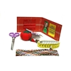 Accessories included in the large sewing basket for kids.