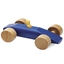Blauwe houten peuter auto in massief beuken.
