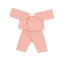 Poppenpyjama met abrikooskleurige ruitjes in bio katoen voor Nanchen poppen.